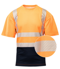 BRIXTON FLASH T-SHIRT SIATKA TRANSFER BF-017-O POMARAŃCZ