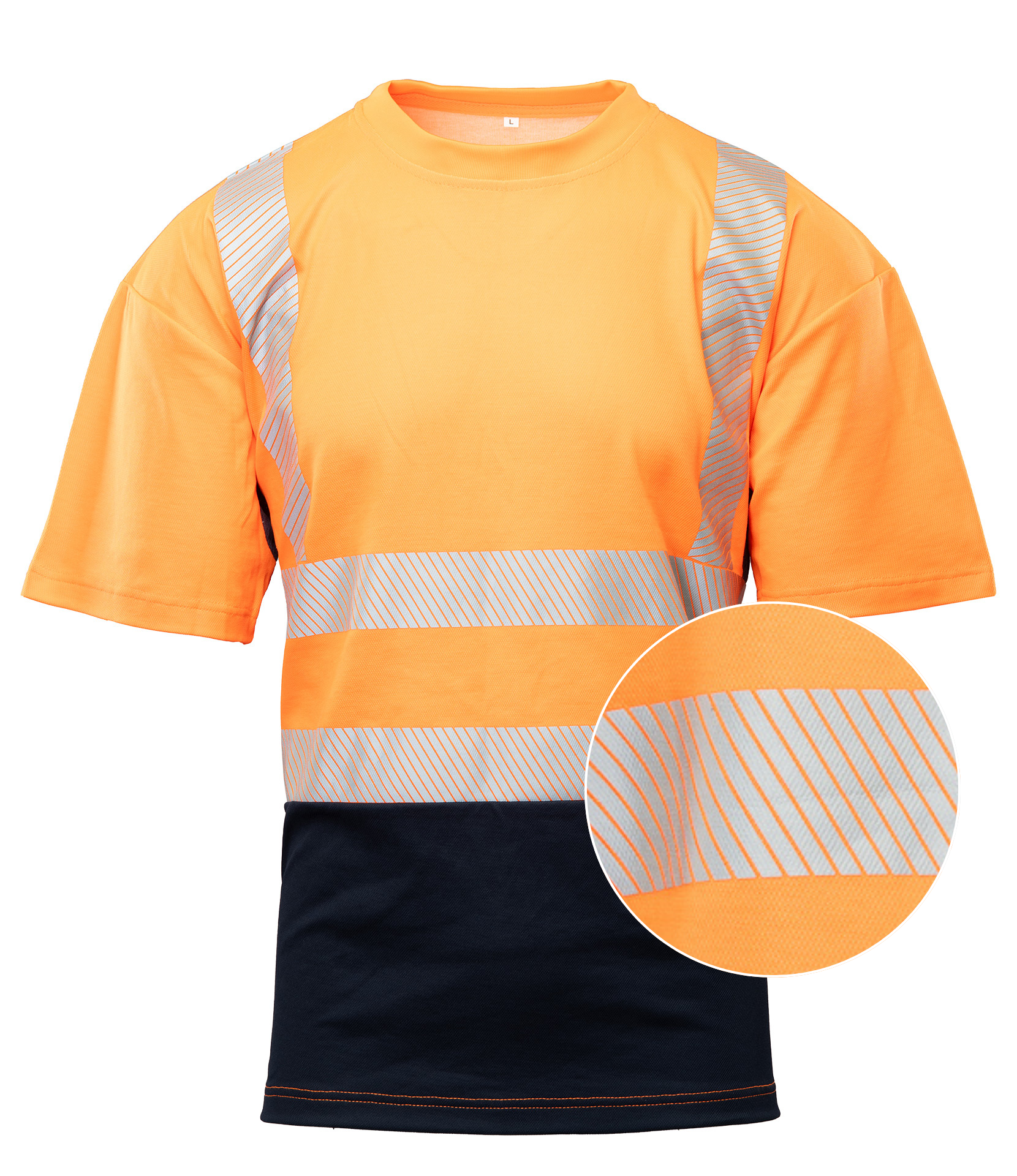 BRIXTON FLASH T-SHIRT SIATKA TRANSFER BF-017-O POMARAŃCZ