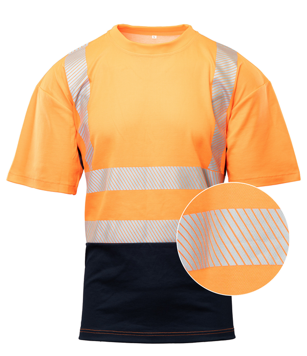 BRIXTON FLASH T-SHIRT SIATKA TRANSFER BF-017-O POMARAŃCZ
