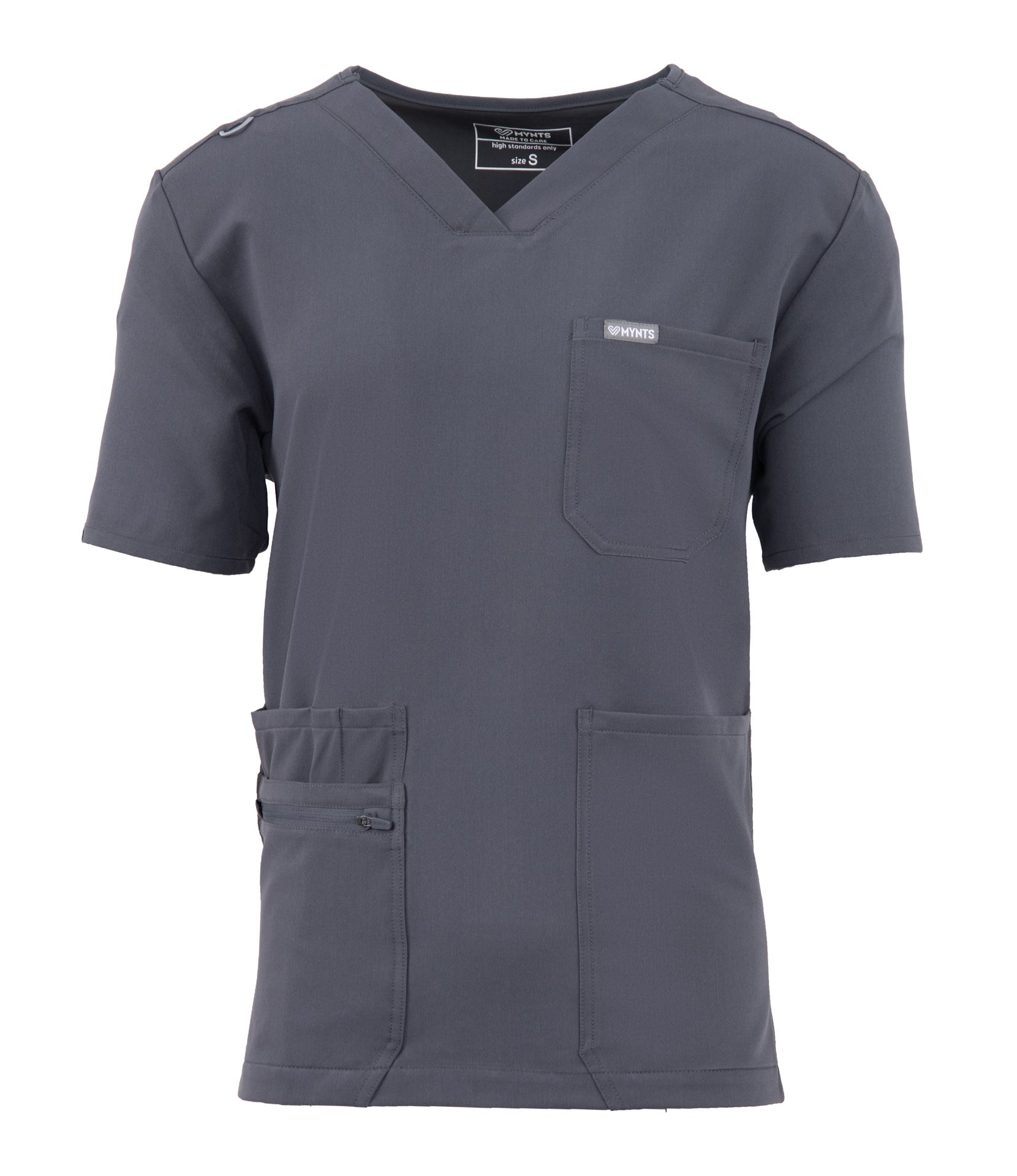 MYNTS MYNTS V-Neck Pocket Genius - ScrubTop Men MMT003 MoonStone Grey
