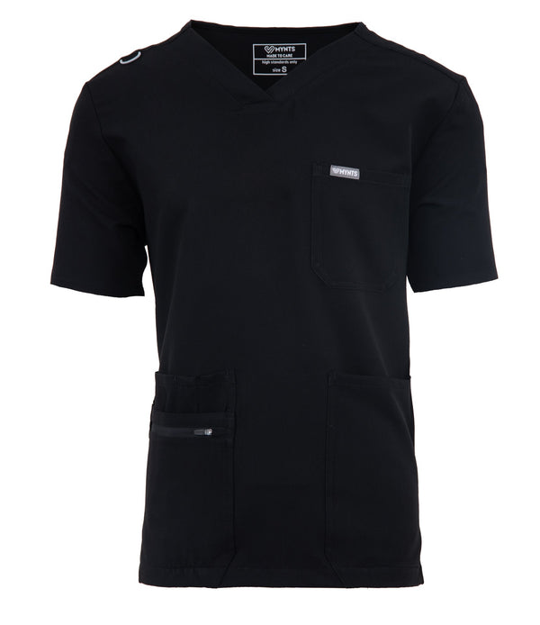 MYNTS MYNTS V-Neck Pocket Genius - ScrubTop Men MMT003 Black