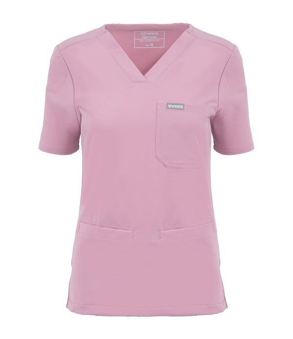 MYNTS MYNTS V-Neck Two Pockets – Scrub Top Women WMT002 Rose Water