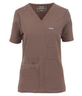 MYNTS MYNTS V-Neck Pocket Genius – Scrub Top Women WMT001 Sahara Mokka