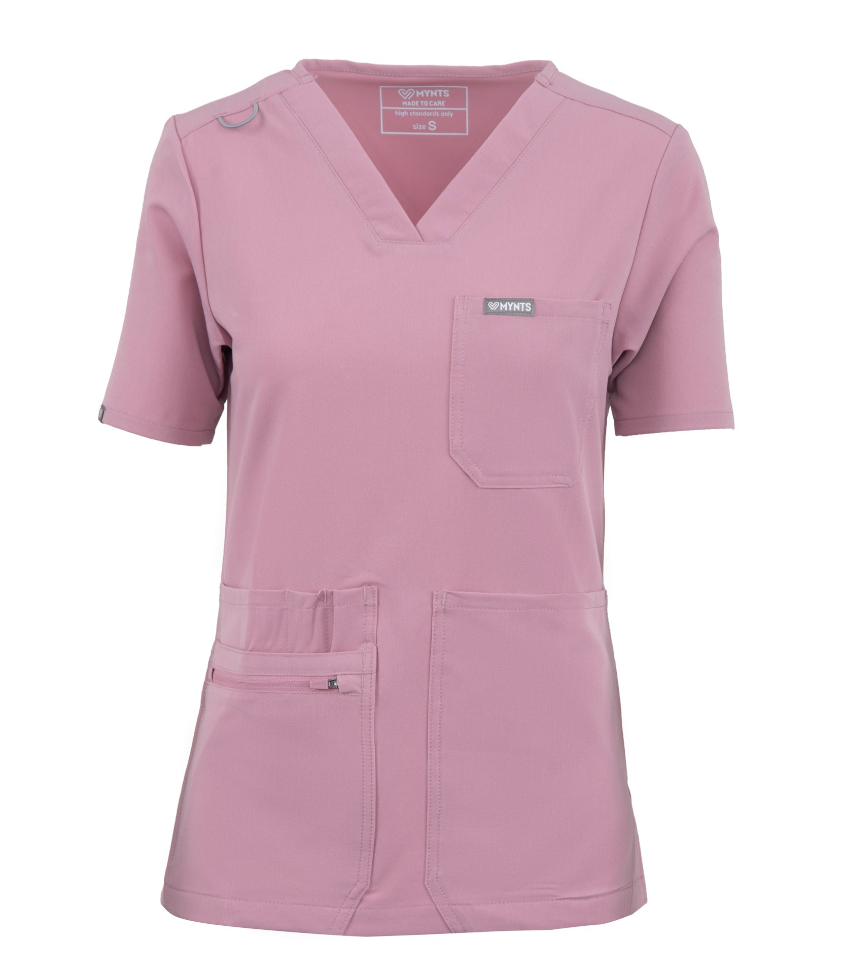 MYNTS MYNTS V-Neck Pocket Genius – Scrub Top Women WMT001 Rose Water