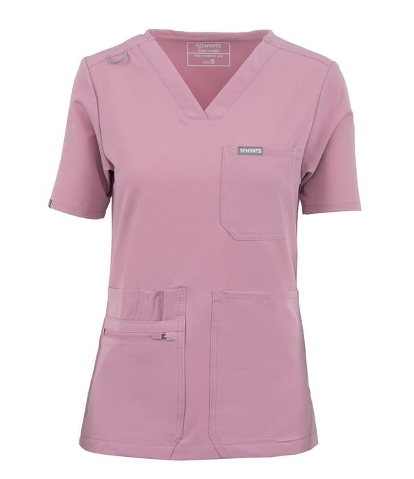 MYNTS MYNTS V-Neck Pocket Genius – Scrub Top Women WMT001 Rose Water