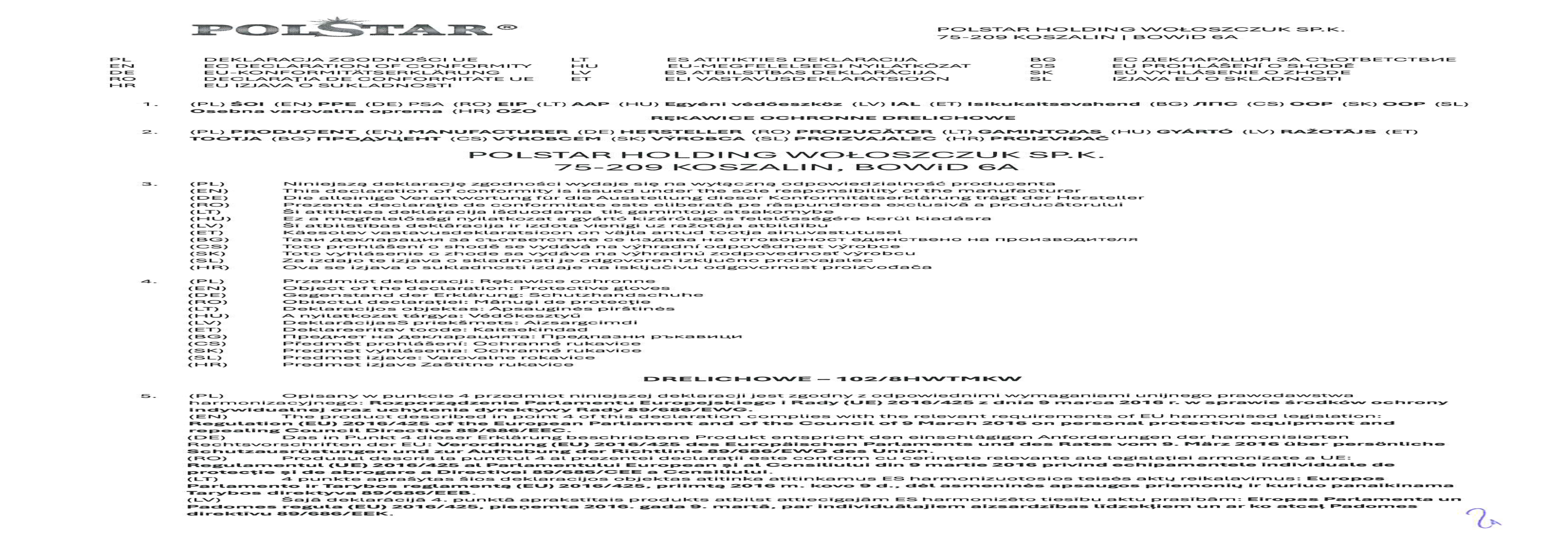 Rękawice bawełniane drelichowe białe RRDB – Polstar