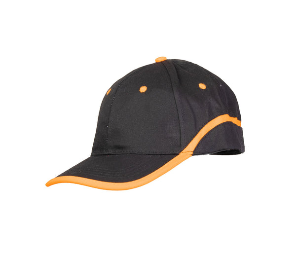 BASEBALL CZAPKA BASEBALL CZARNO-POMARAŃCZOWA