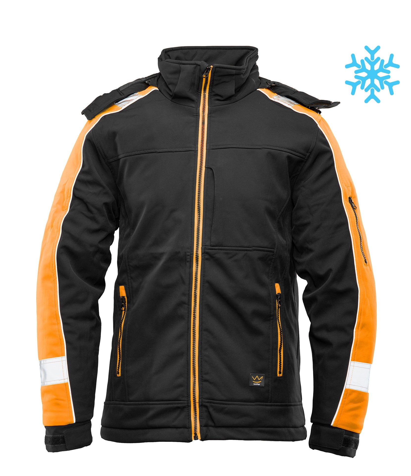 SEVEN_KINGS OCIEPLANY SOFTSHELL RIVAL POMARAŃCZOWY