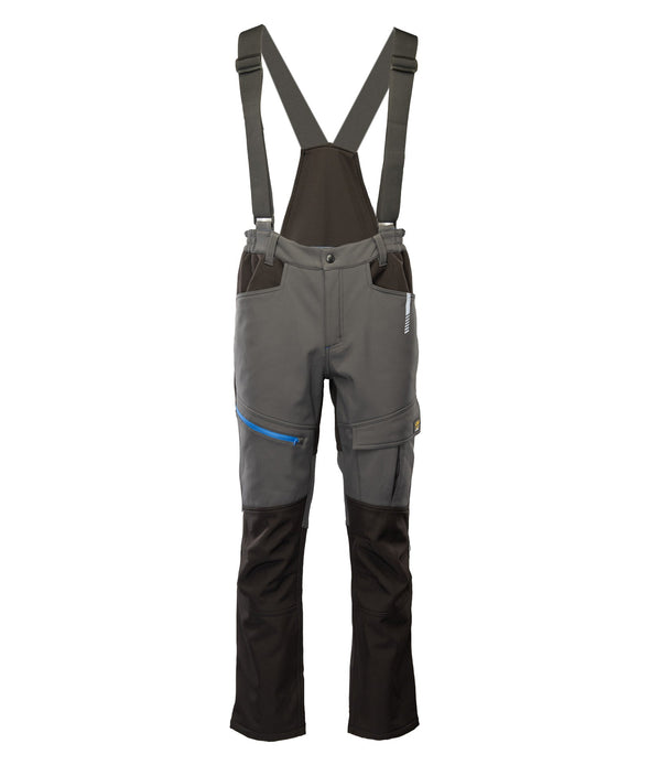 SEVEN_KINGS TOPAZ TOPAZ SPODNIE SOFTSHELL OCIEPLANE STAL/CZARNY